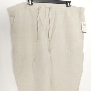 NWT‎ Cubavera Big and Tall Drawstring Linen Blend Casual Pants Men's 4XB x 32